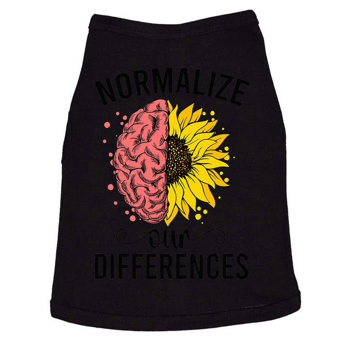 Normalize Our Differences Neurodiversity Neurodivergent Doggie Tank