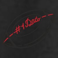 Number One Dad Football Gift 7 Panel Mesh Trucker Snapback Hat