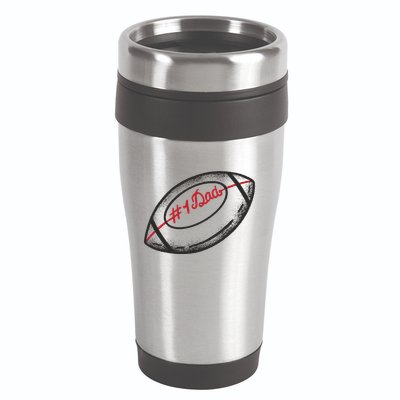 Number One Dad Football Gift 16oz Travel Tumbler