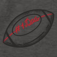 Number One Dad Football Gift Vector Backpack