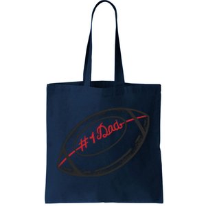 Number One Dad Football Gift Tote Bag