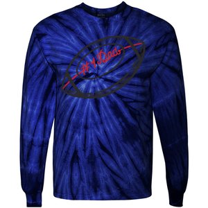 Number One Dad Football Gift Tie-Dye Long Sleeve Shirt