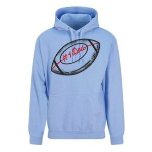 Number One Dad Football Gift Unisex Surf Hoodie