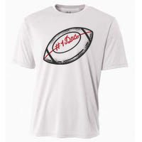 Number One Dad Football Gift Cooling Performance Crew T-Shirt