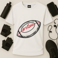 Number One Dad Football Gift Performance Shirt