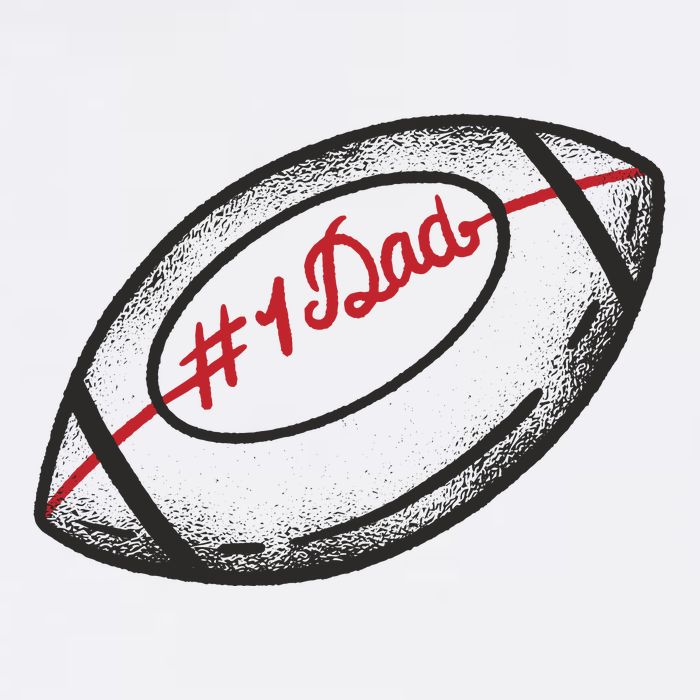 Number One Dad Football Gift Performance Shirt