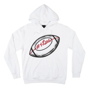 Number One Dad Football Gift Hoodie