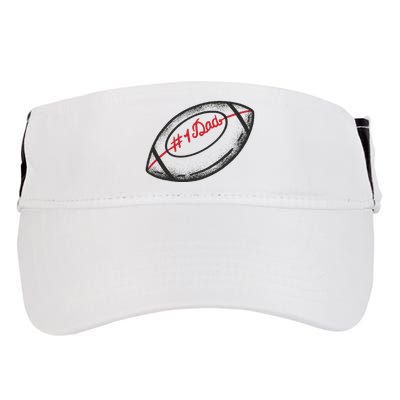 Number One Dad Football Gift Adult Drive Performance Visor
