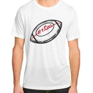 Number One Dad Football Gift Adult ChromaSoft Performance T-Shirt