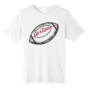 Number One Dad Football Gift Tall Fusion ChromaSoft Performance T-Shirt