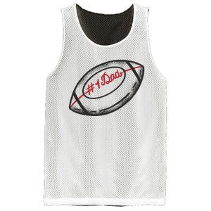 Number One Dad Football Gift Mesh Reversible Basketball Jersey Tank