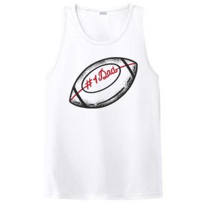 Number One Dad Football Gift PosiCharge Competitor Tank