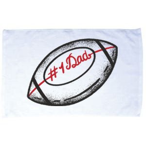 Number One Dad Football Gift Microfiber Hand Towel