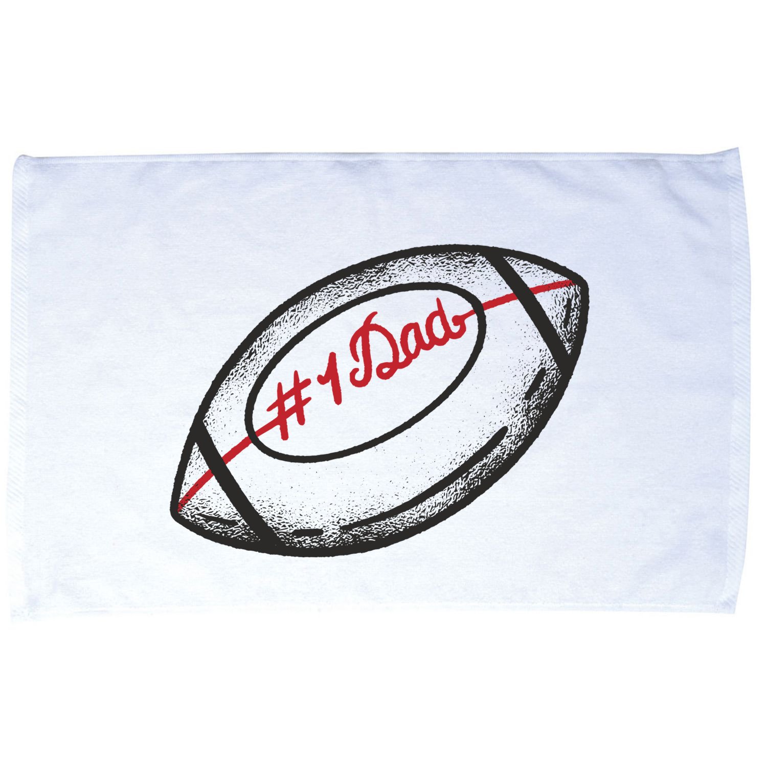 Number One Dad Football Gift Microfiber Hand Towel