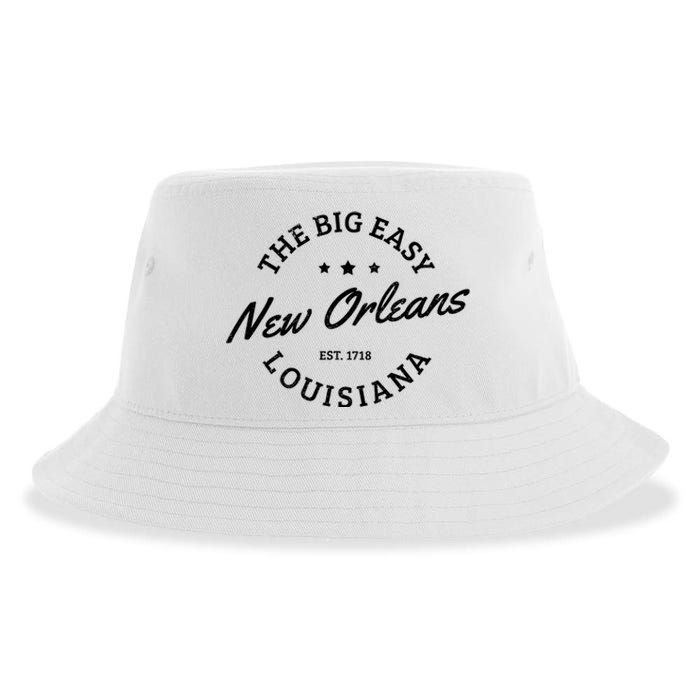 New Orleans Est. 1718 The Big Easy Louisiana Souvenir Gift Sustainable Bucket Hat