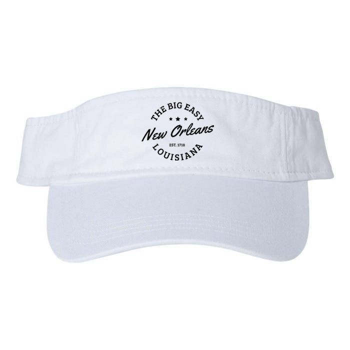 New Orleans Est. 1718 The Big Easy Louisiana Souvenir Gift Valucap Bio-Washed Visor