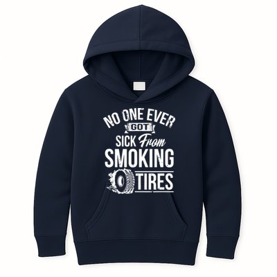 No One Ever Got Sick From Smoking Tires Car Lover Kids Hoodie