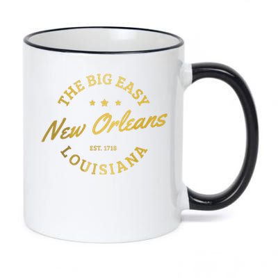 New Orleans Est 1718 Louisiana Vintage Nola 11oz Black Color Changing Mug