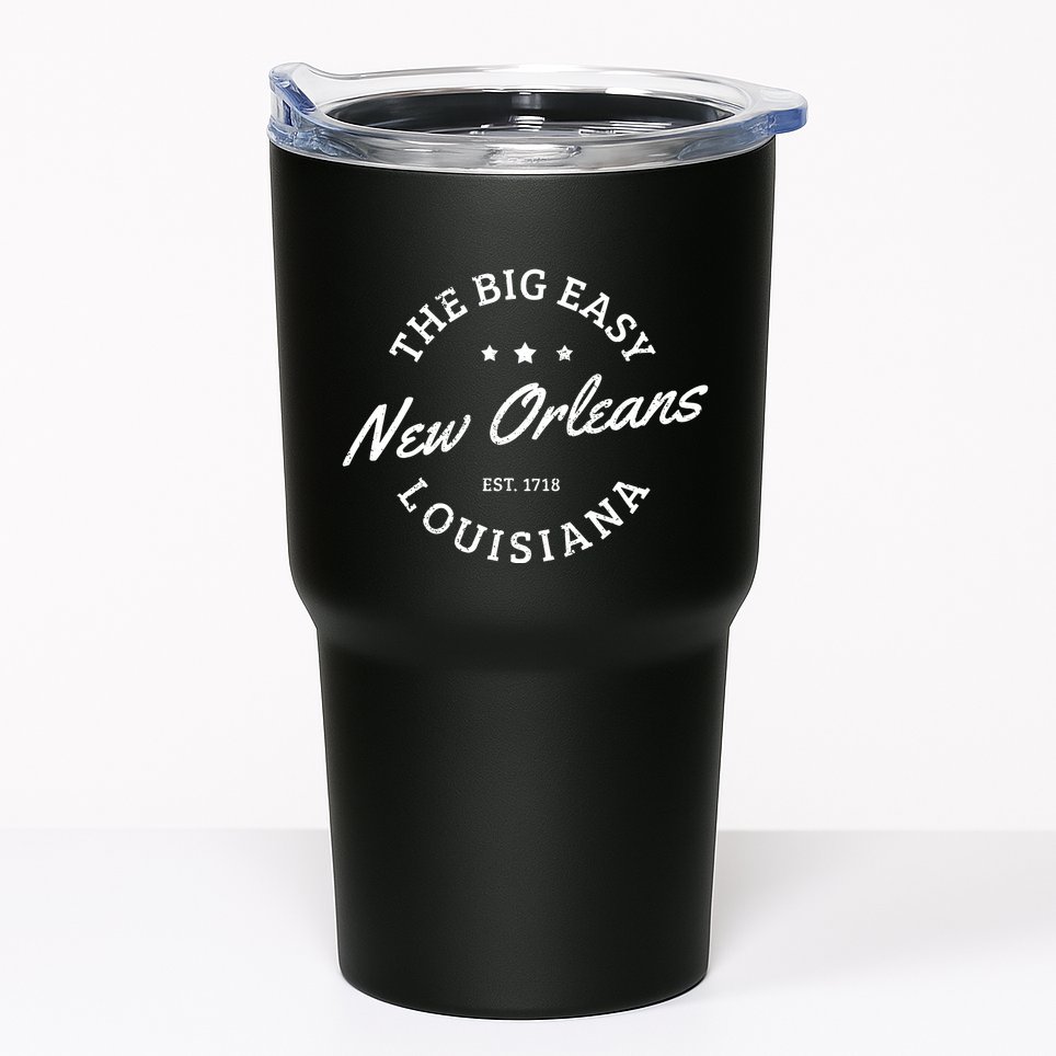 New Orleans Est 1718 The Big Easy Louisiana Souvenir Gift Tumbler