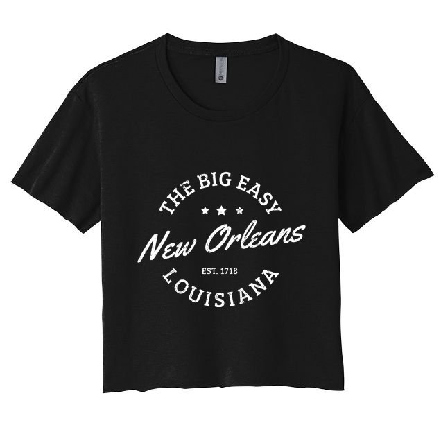 New Orleans Est 1718 The Big Easy Louisiana Souvenir Gift Crop Top