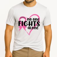 No One Fights Alone Breast Cancer Heart Cooling Performance Crew T-Shirt