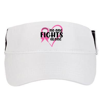 No One Fights Alone Breast Cancer Heart Adult Drive Performance Visor