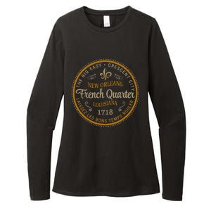 New Orleans French Quarter Laissez Les Bons Temps Roulier Womens CVC Long Sleeve Shirt