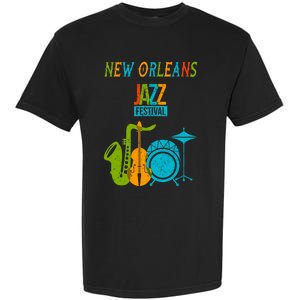 New Orleans Festival Of Jazz Music Gift Louisiana Jazz Garment-Dyed Heavyweight T-Shirt