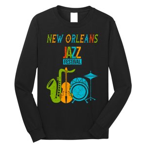 New Orleans Festival Of Jazz Music Gift Louisiana Jazz Long Sleeve Shirt