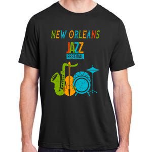 New Orleans Festival Of Jazz Music Gift Louisiana Jazz Adult ChromaSoft Performance T-Shirt