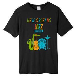 New Orleans Festival Of Jazz Music Gift Louisiana Jazz Tall Fusion ChromaSoft Performance T-Shirt