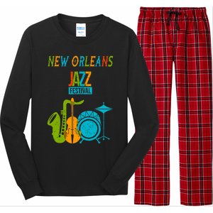 New Orleans Festival Of Jazz Music Gift Louisiana Jazz Long Sleeve Pajama Set