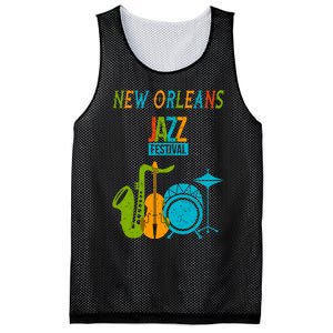 New Orleans Festival Of Jazz Music Gift Louisiana Jazz Mesh Reversible Basketball Jersey Tank