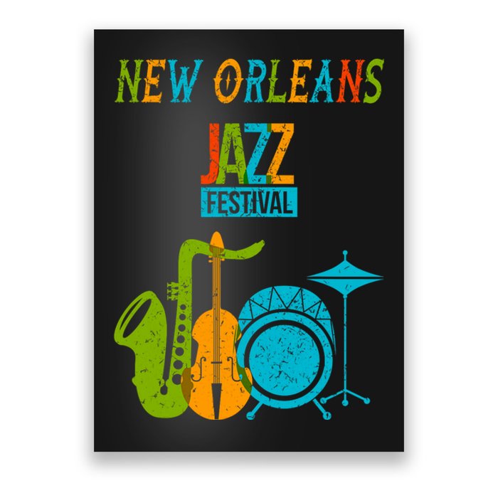 New Orleans Festival Of Jazz Music Gift Louisiana Jazz Poster