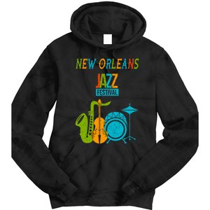 New Orleans Festival Of Jazz Music Gift Louisiana Jazz Tie Dye Hoodie