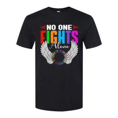 No One Fight Alone Angel Wings World Cancer Day Softstyle® CVC T-Shirt