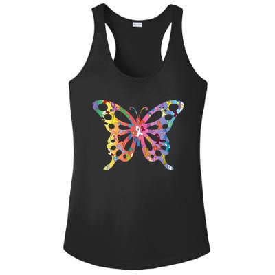 No One Fight Alone Butterfly All Cancer Matters Cancer Ladies PosiCharge Competitor Racerback Tank