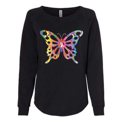 No One Fight Alone Butterfly All Cancer Matters Cancer Womens California Wash Sweatshirt