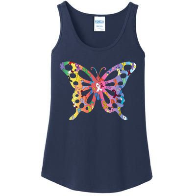 No One Fight Alone Butterfly All Cancer Matters Cancer Ladies Essential Tank