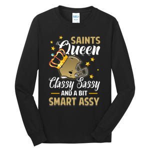 New Orleans Football Queen Classy Sassy And A Bit Smart Tall Long Sleeve T-Shirt