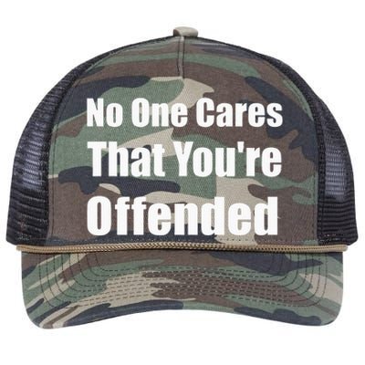 No One Fights Cancer Alone US Flag Retro Rope Trucker Hat Cap