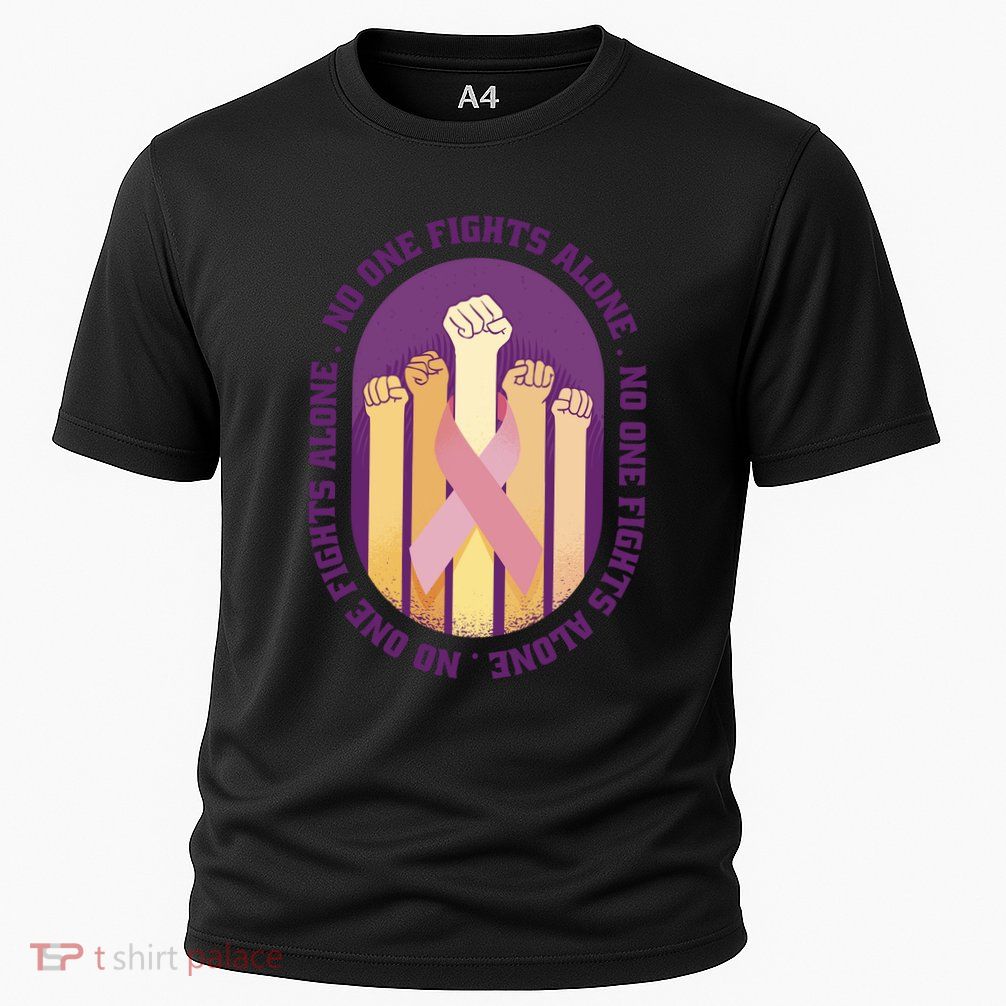 No One Fights Alone Breast Cancer Performance Shirt