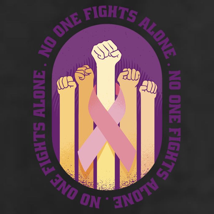 No One Fights Alone Breast Cancer Beanie