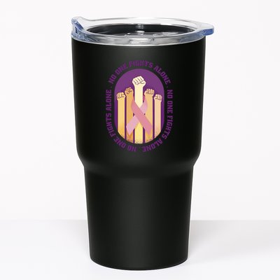 No One Fights Alone Breast Cancer Tumbler