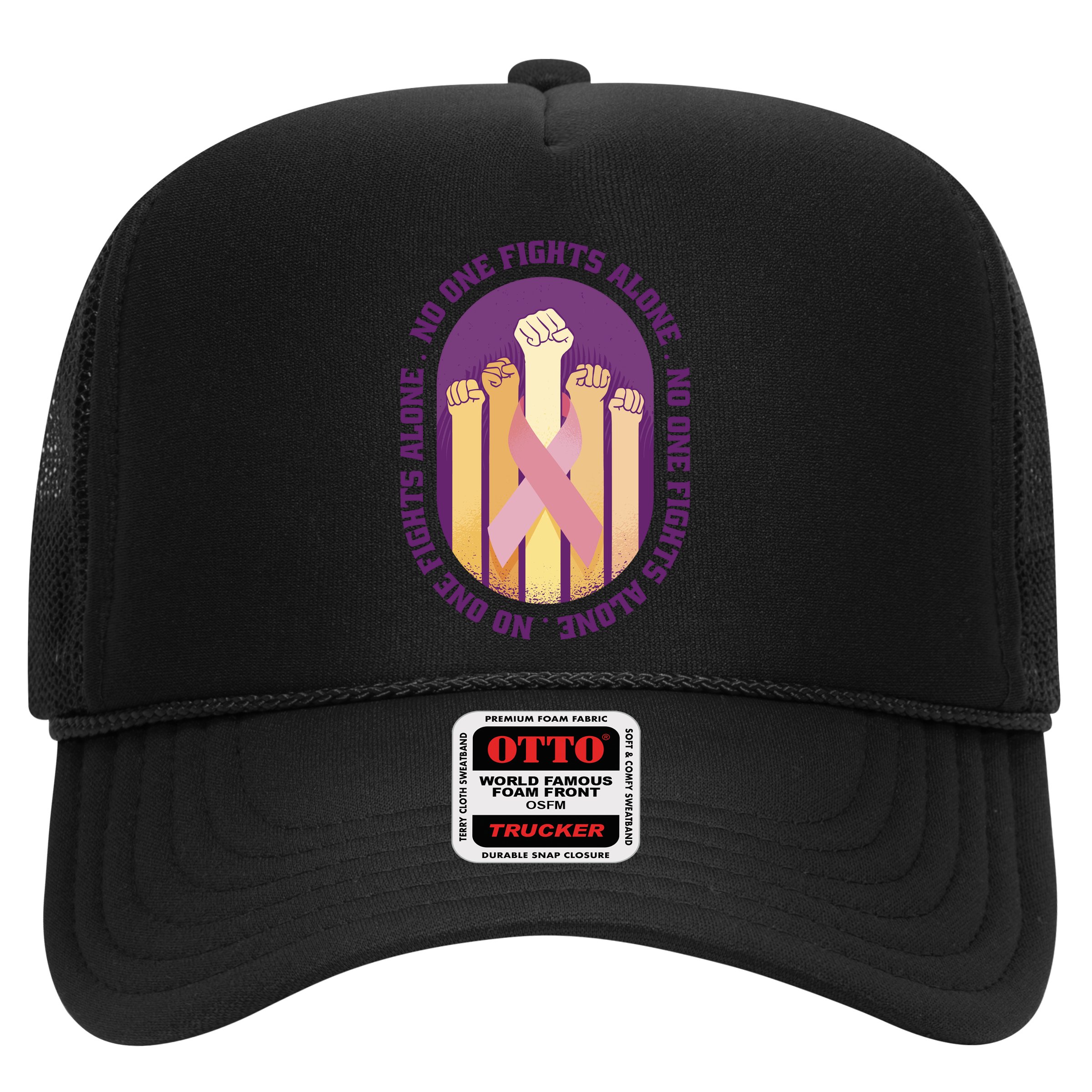 No One Fights Alone Breast Cancer Hat