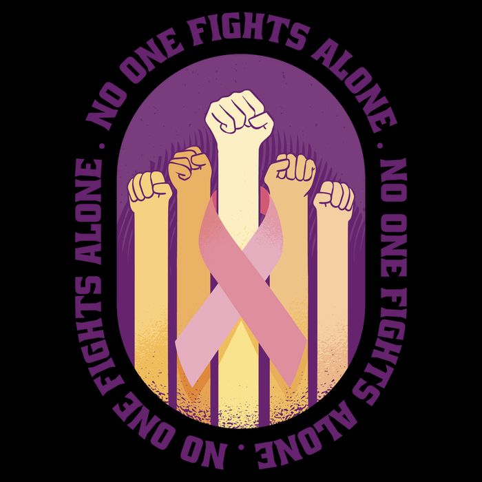 No One Fights Alone Breast Cancer Toddler Fine Jersey T-Shirt