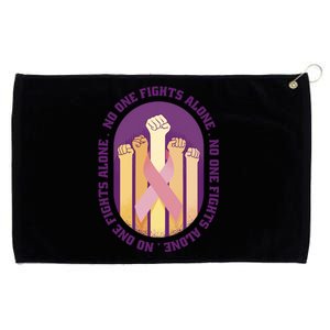 No One Fights Alone Breast Cancer Grommeted Golf Towel