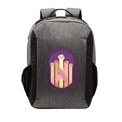No One Fights Alone Breast Cancer Vector Backpack