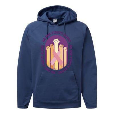 No One Fights Alone Breast Cancer Performance Fleece Hoodie