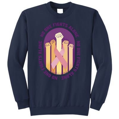 No One Fights Alone Breast Cancer Sweatshirt